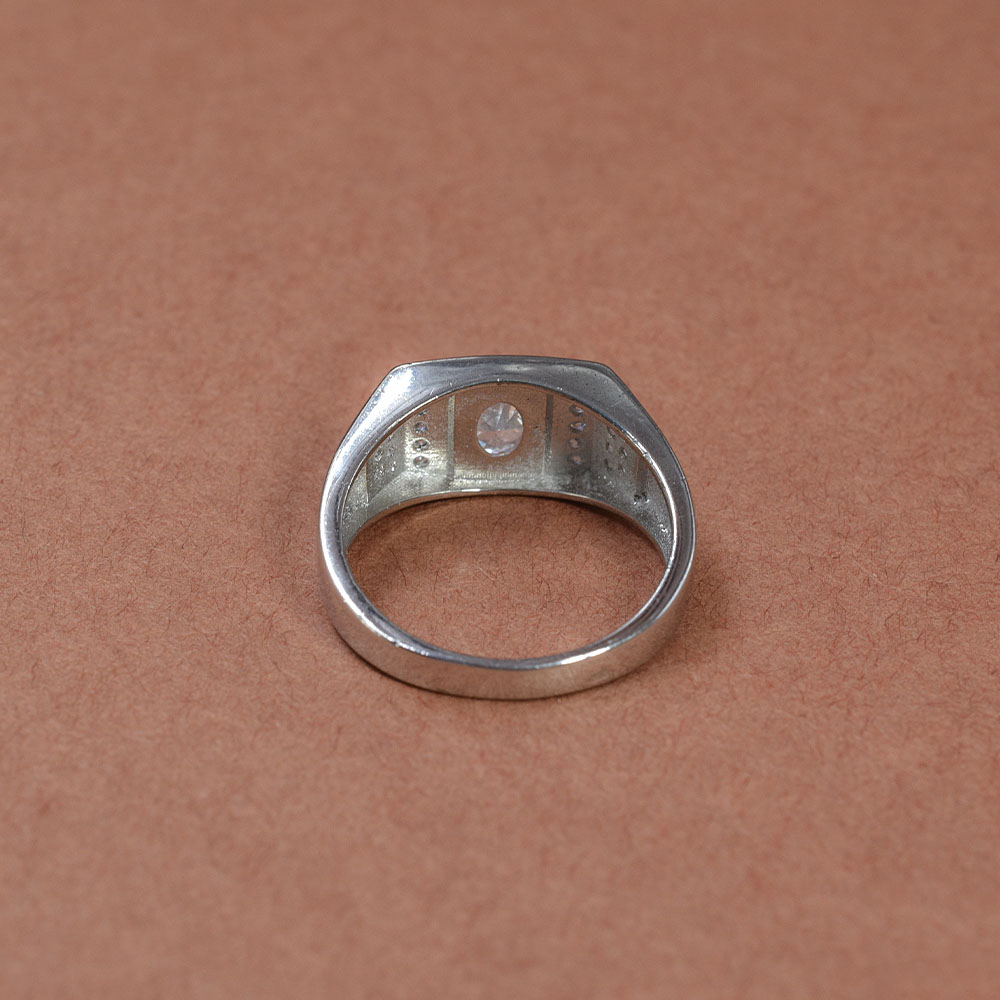 Men’s Silver CZ Pave Ring