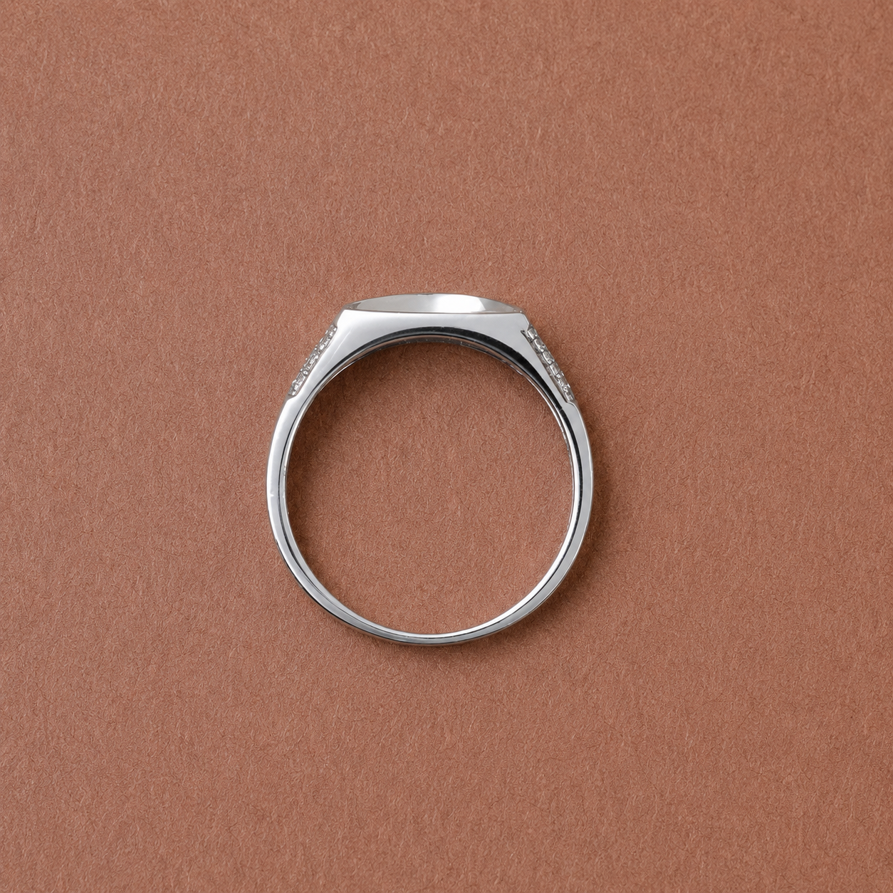 Silver Arc Diamond Ring view 4