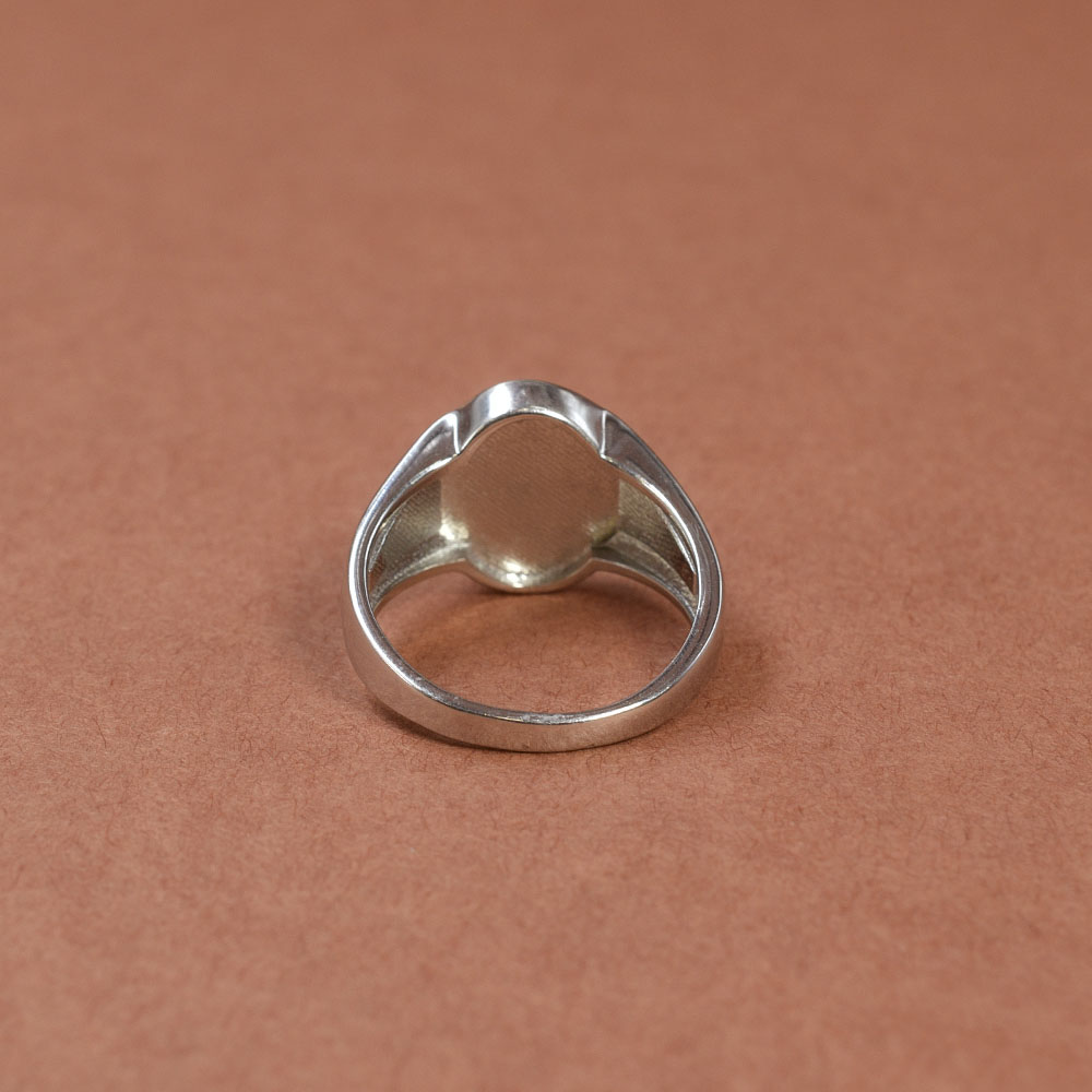Men’s Silver CZ Pavé Signet Ring