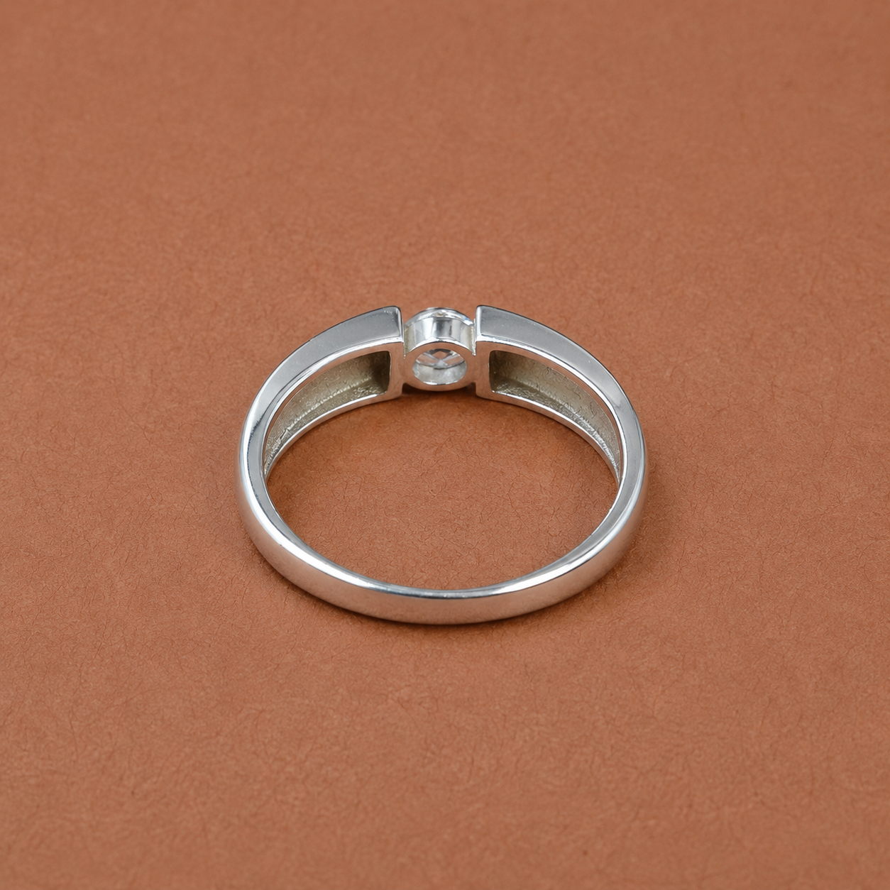 Men’s Silver CZ Black Enamel Ring – OYA by Gemkara view 4