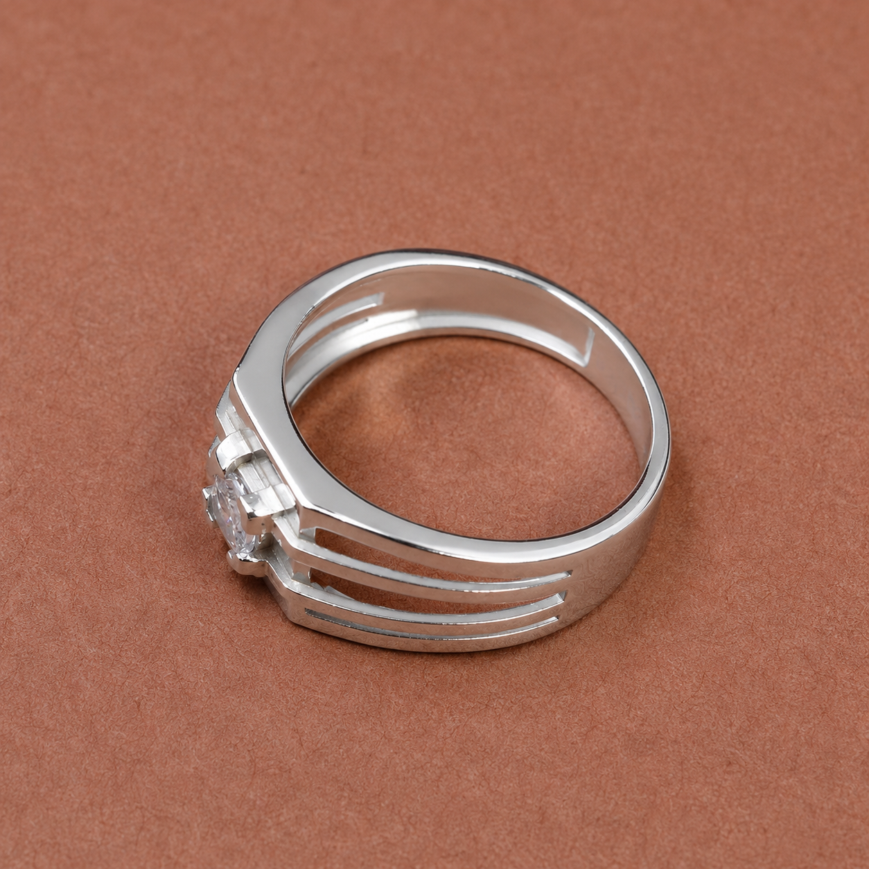Regal Square Ring – 925 Sterling Silver – OYA by Gemkara view 3