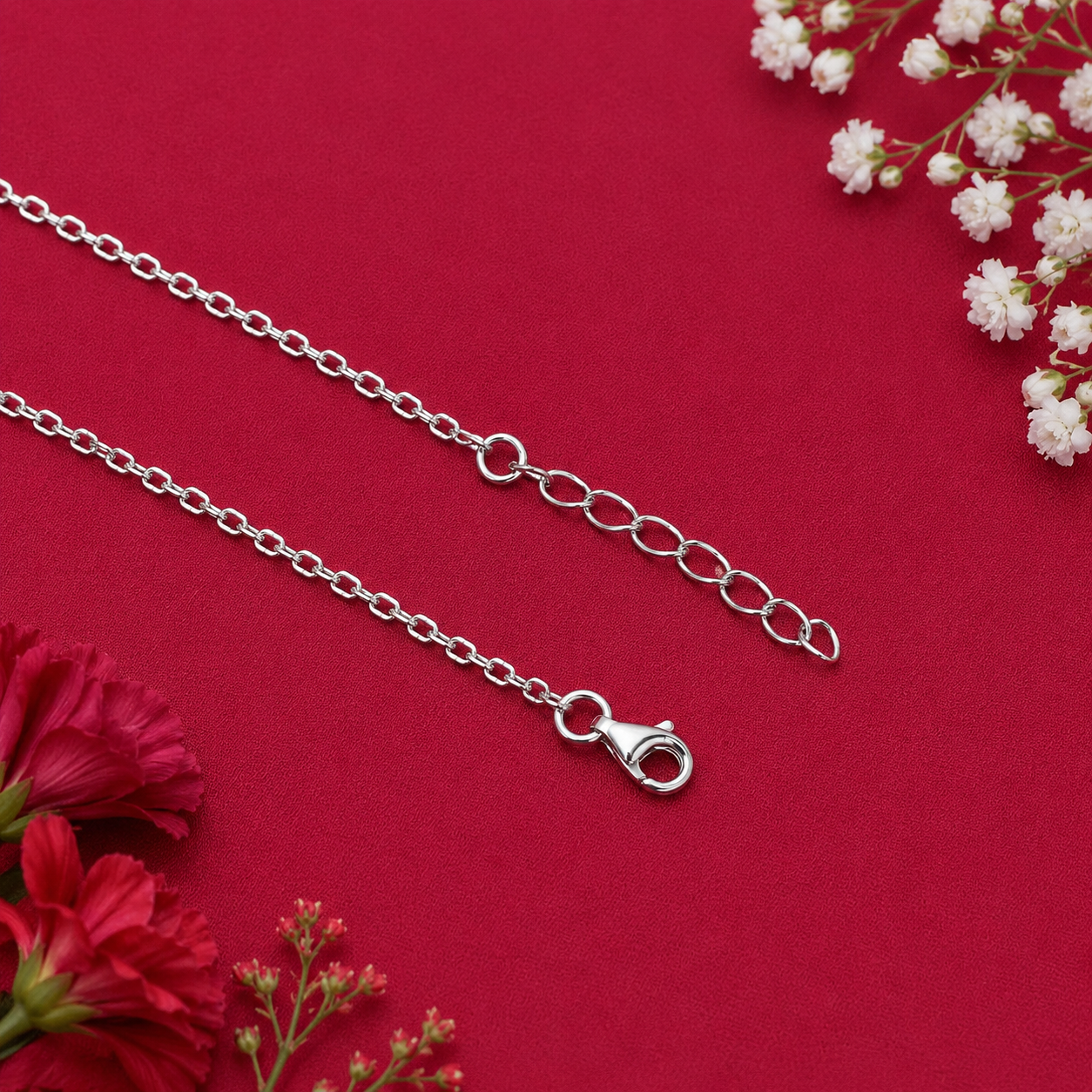 Crystal Blossom Necklace – 925 Sterling Silver – OYA by Gemkara view 4