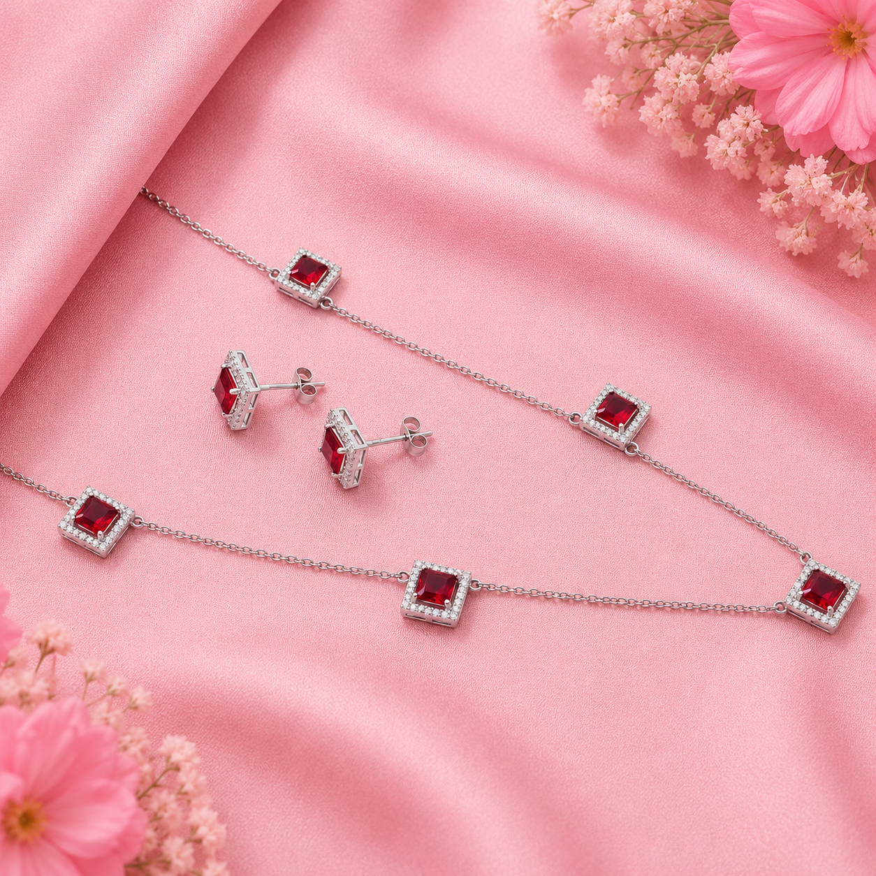 Ruby Square Necklace preview