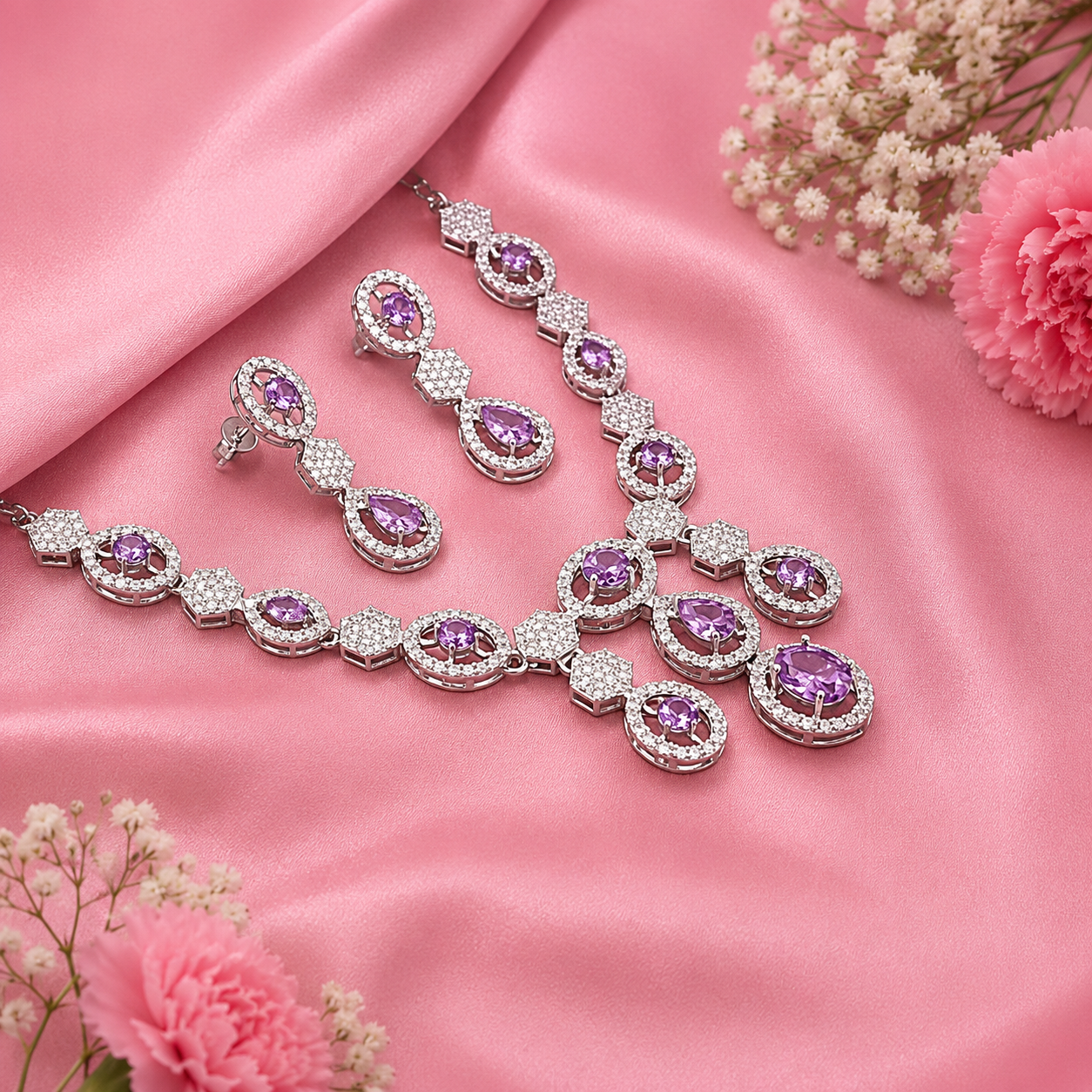 Lavina Necklace – 925 Sterling Silver – OYA by Gemkara view 3