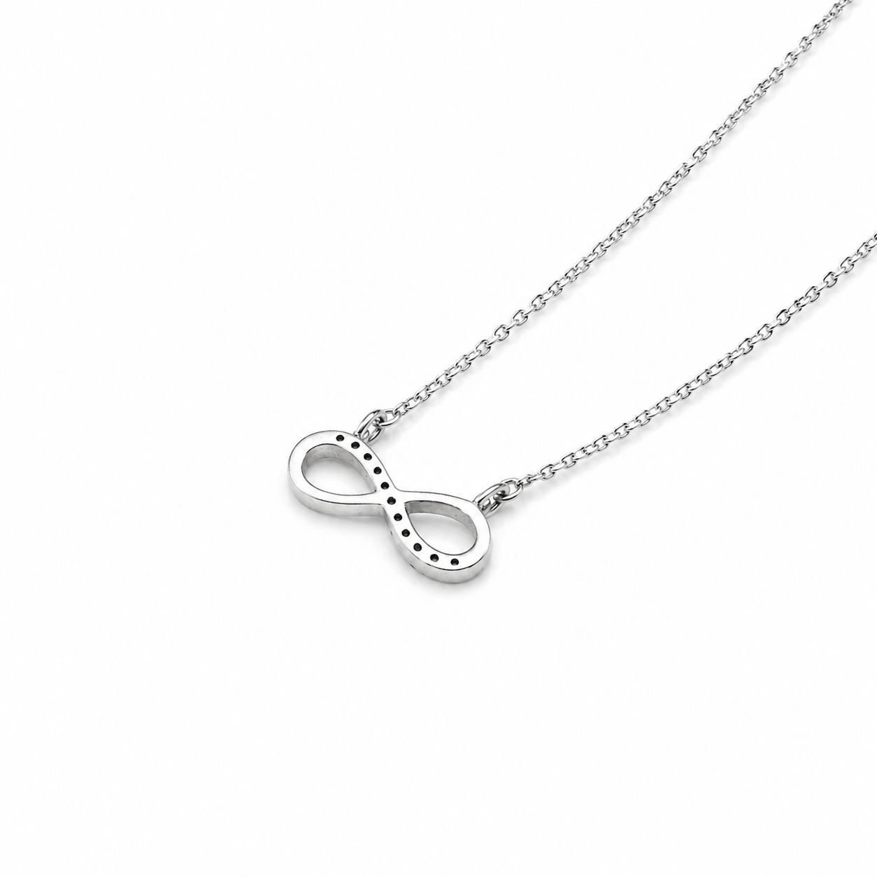 Orange Infinity Pendant With Chain – 925 Sterling Silver – OYA by Gemkara view 3