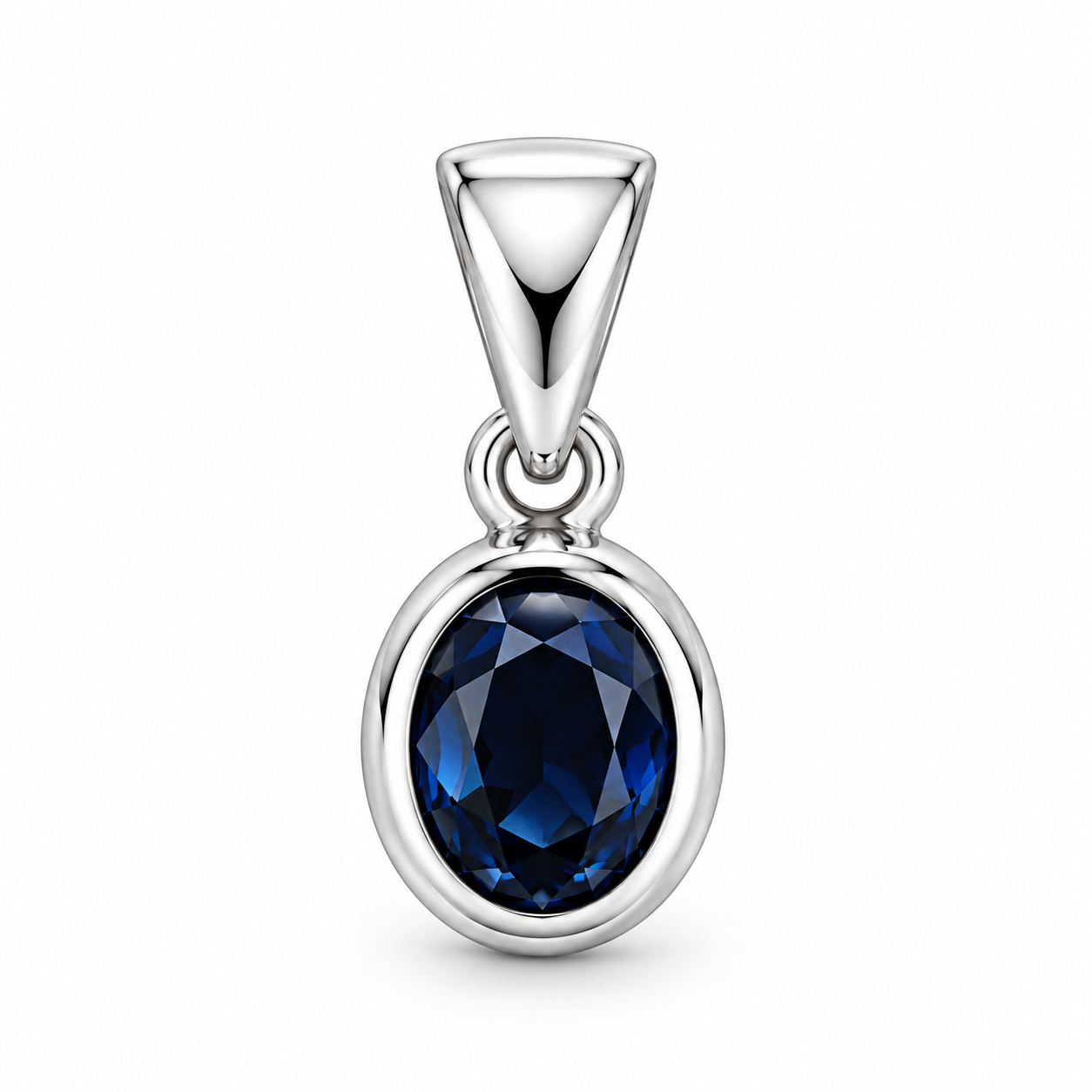 Sapphire Glow Pendant with Earrings – 925 Sterling Silver – OYA by Gemkara view 2