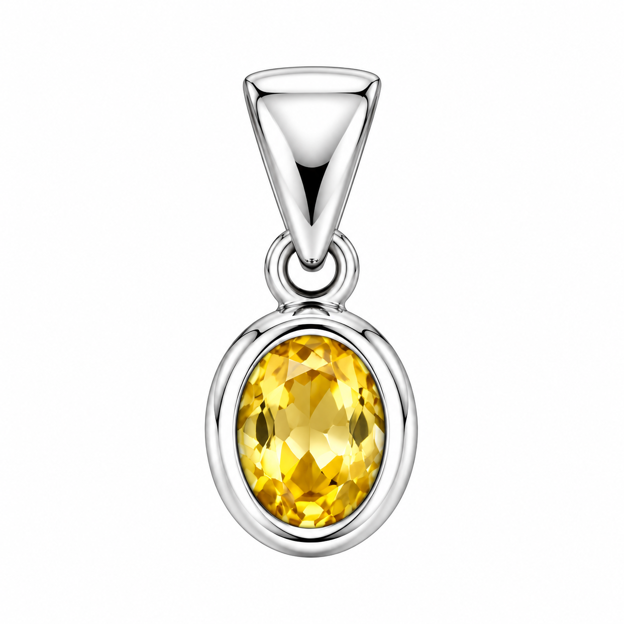 Golden Glow Pendant with Earrings – 925 Sterling Silver – OYA by Gemkara view 2