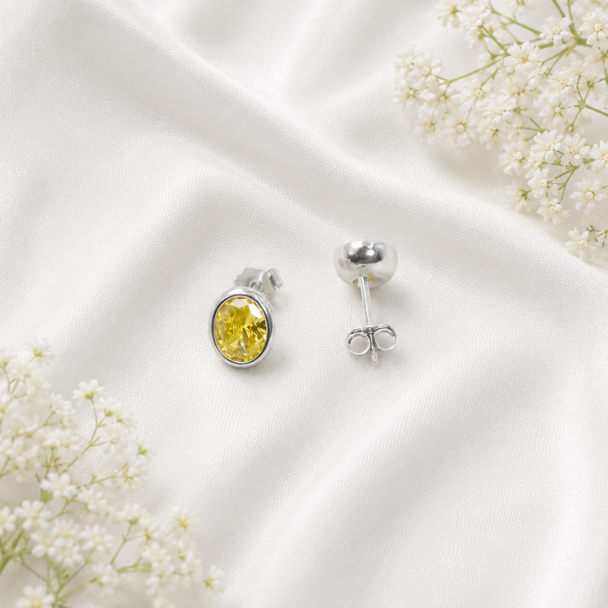 Golden Glow Pendant with Earrings – 925 Sterling Silver – OYA by Gemkara view 3