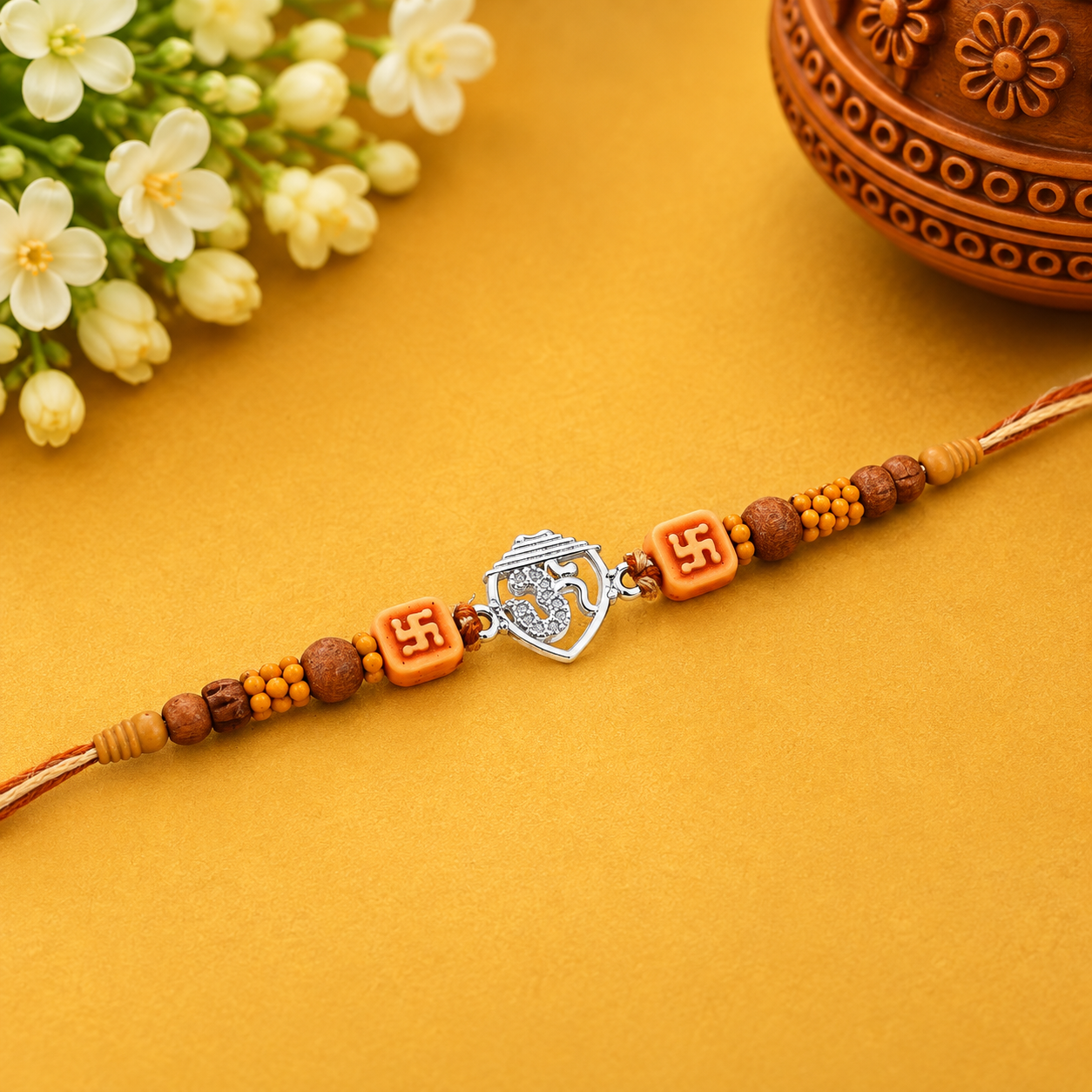 Ganesh Rakhi – 925 Sterling Silver – OYA by Gemkara view 3