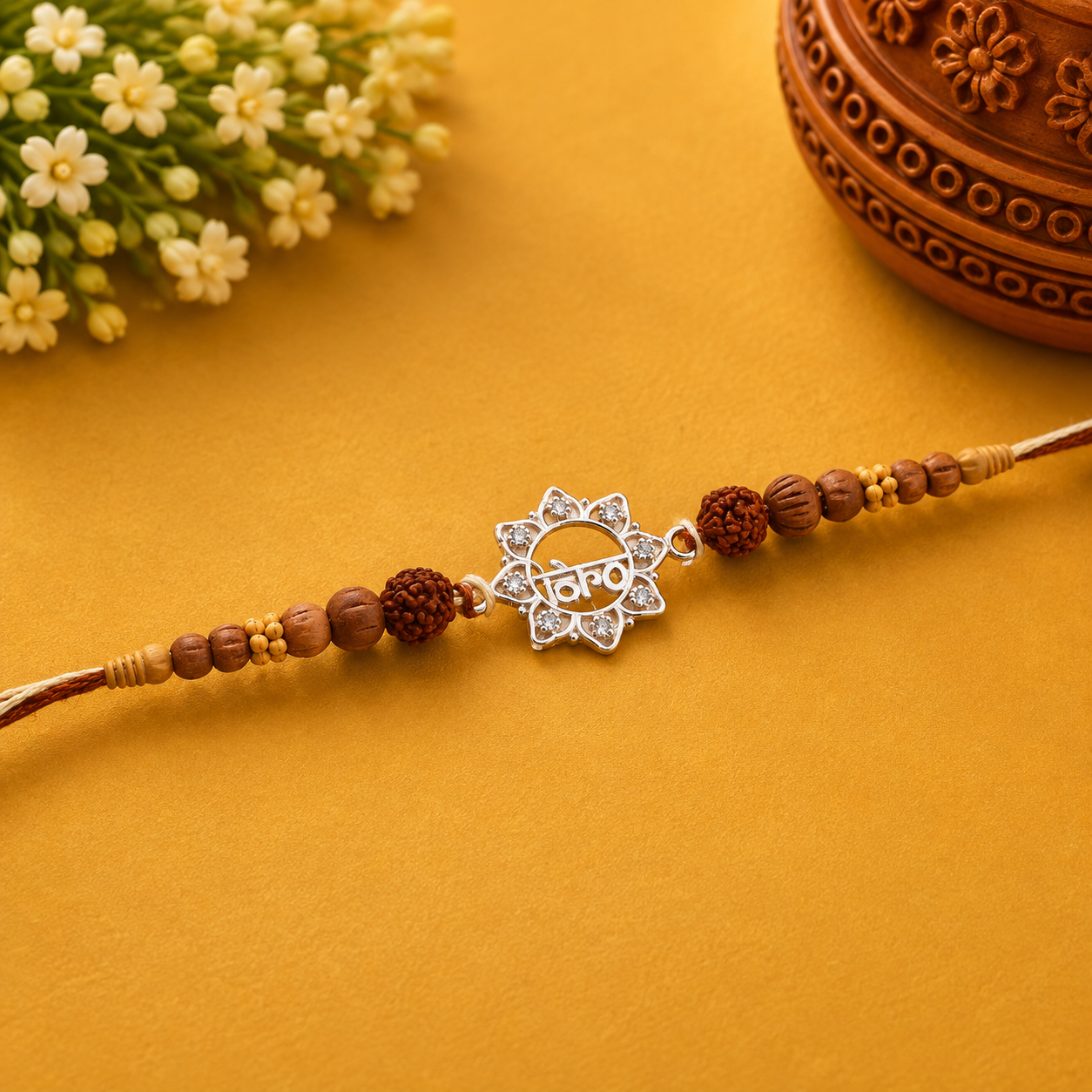 Classic Bro Rakhi – 925 Sterling Silver – OYA by Gemkara view 3
