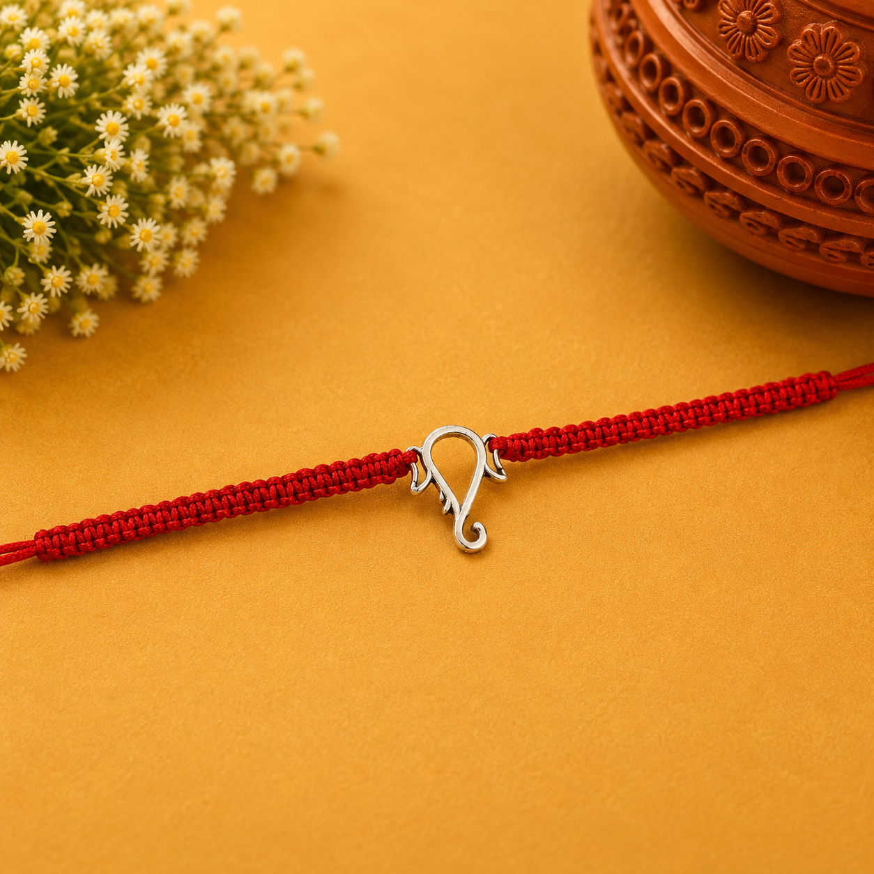 Ganesh Rakhi – 925 Sterling Silver – OYA by Gemkara view 3