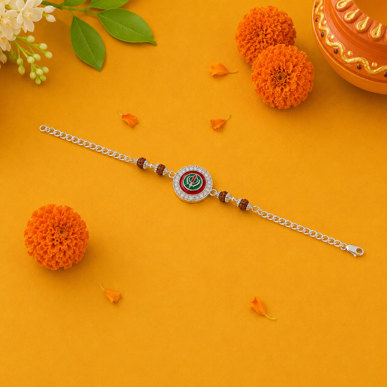 Khanda Silver Rakhi – OYA by Gemkara view 4
