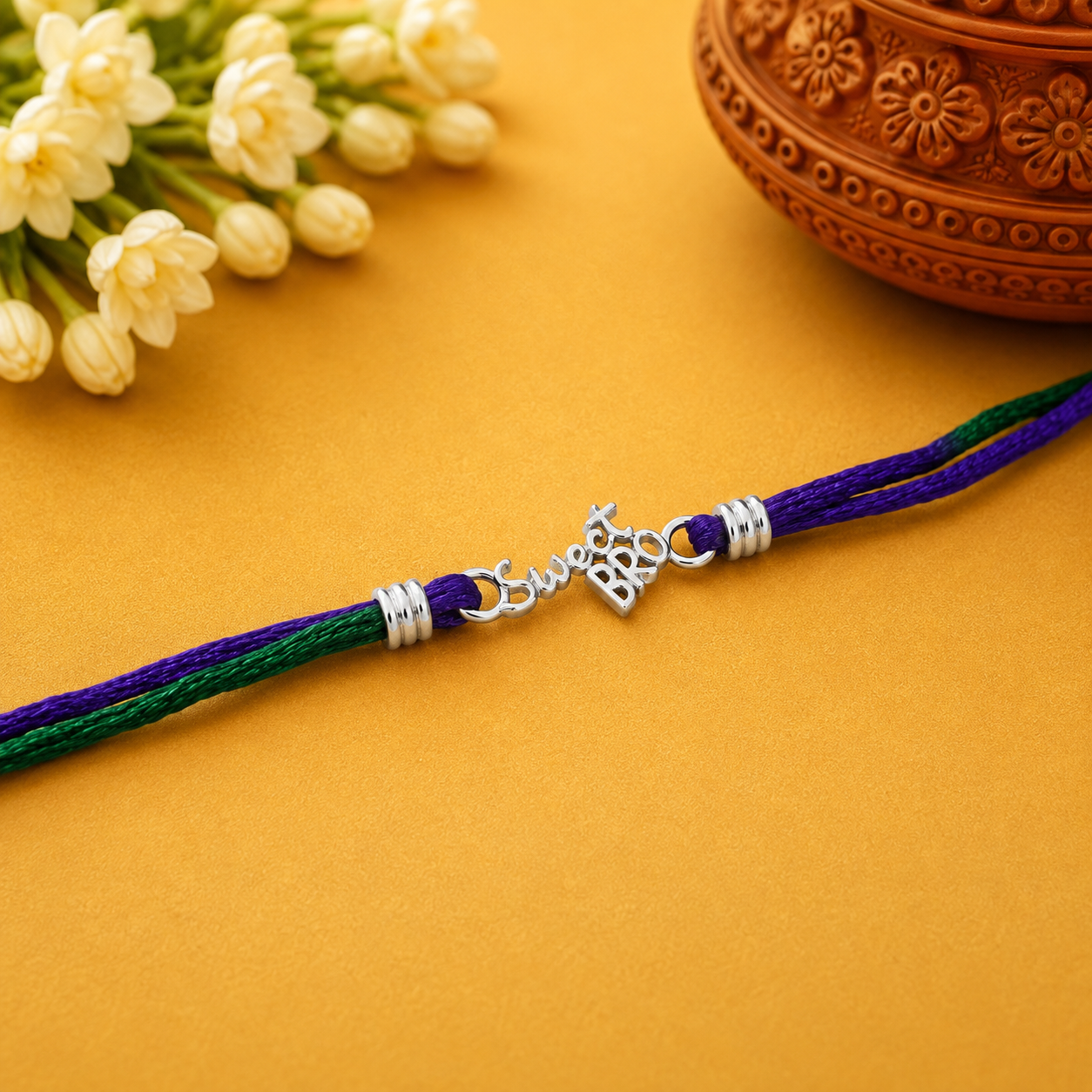 Sweet Bro Rakhi – 925 Sterling Silver – OYA by Gemkara view 3