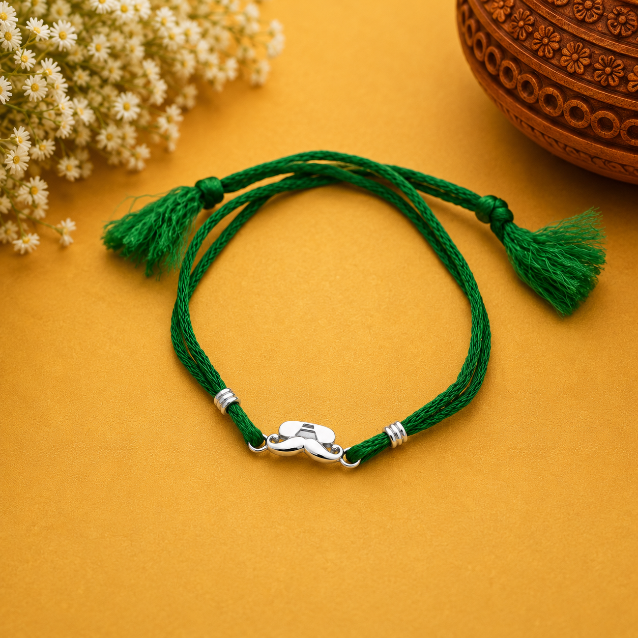 Beard Rakhi – 925 Sterling Silver – OYA by Gemkara view 3