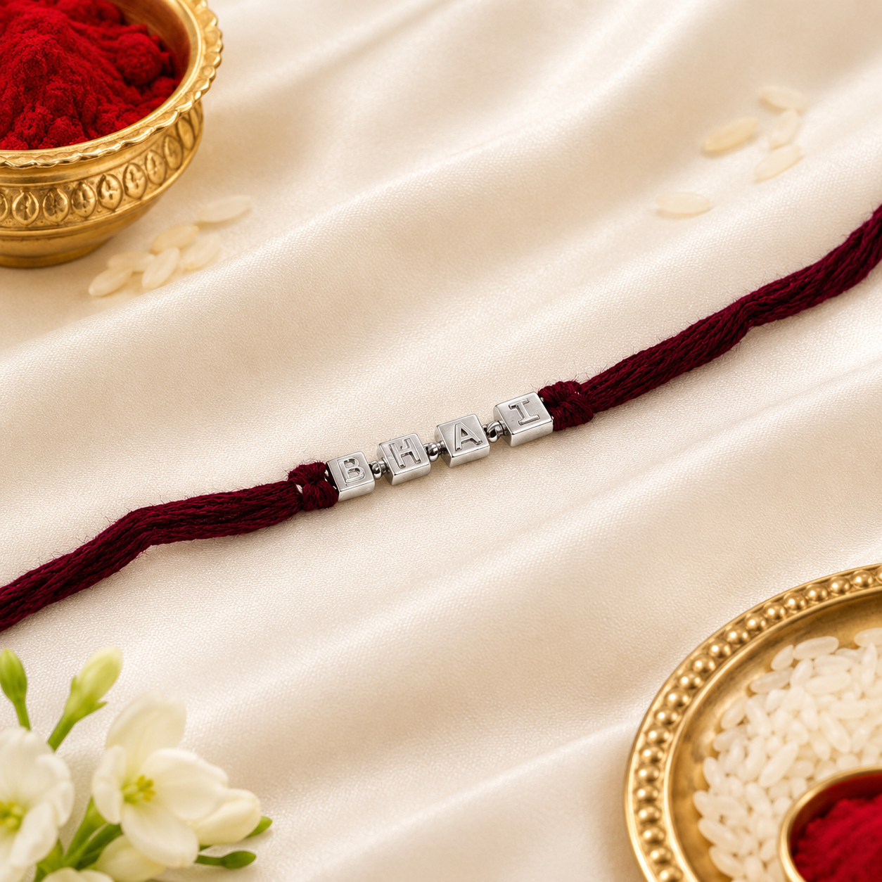 Classic Bhai Rakhi – 925 Sterling Silver – OYA by Gemkara view 1