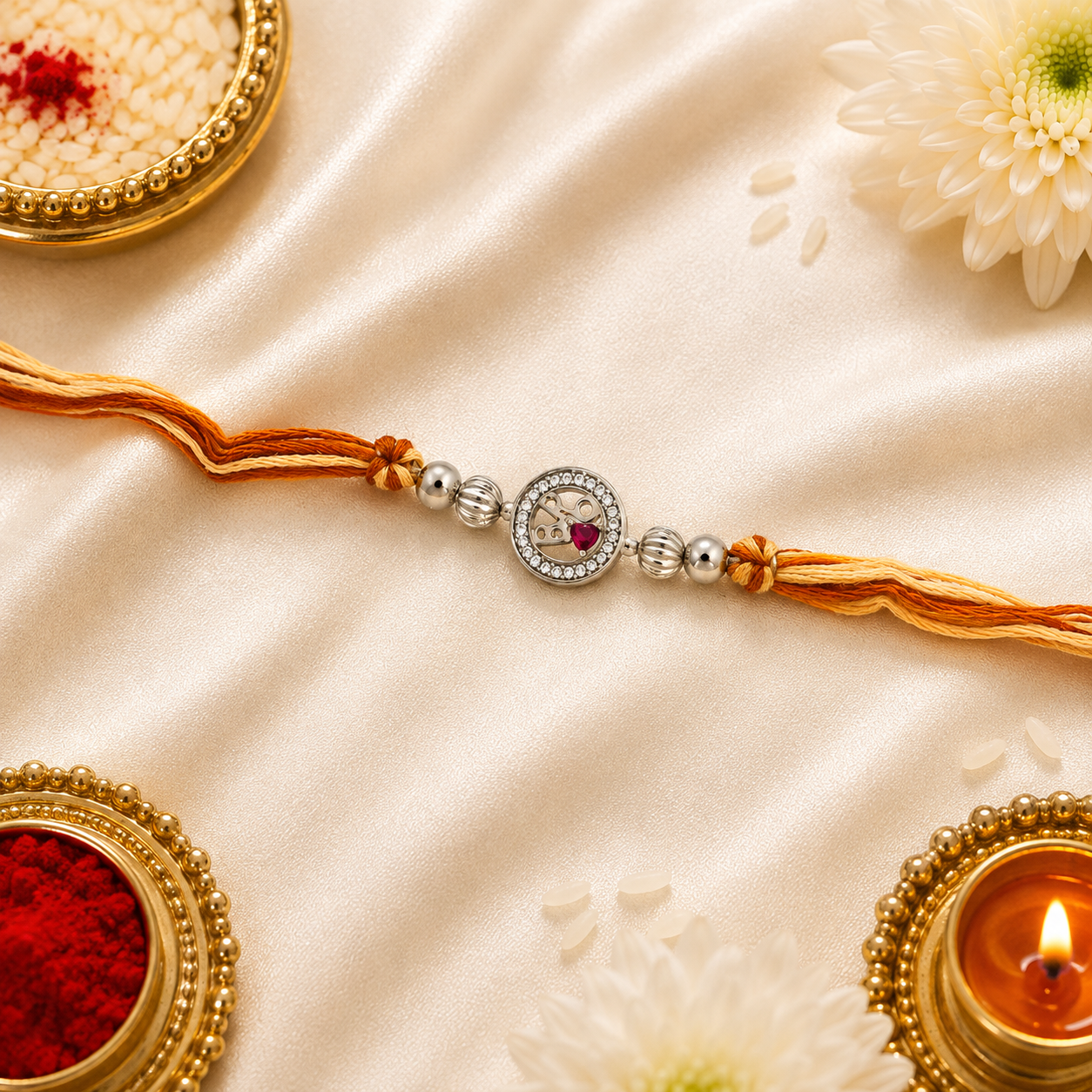 Bro Rakhi – 925 Sterling Silver – OYA by Gemkara view 3