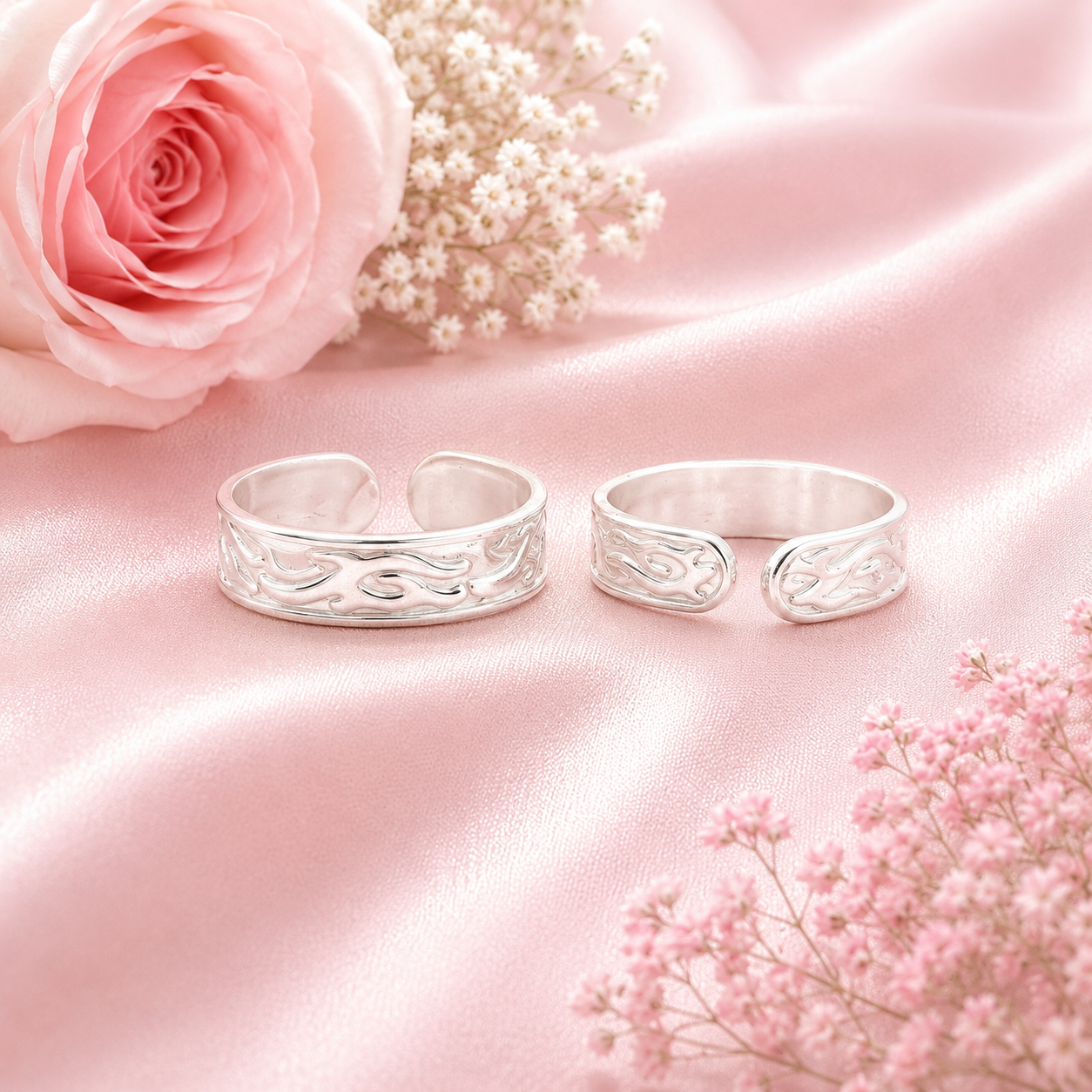 Plain Silver Band Bichhiya – OYA by Gemkara view 3