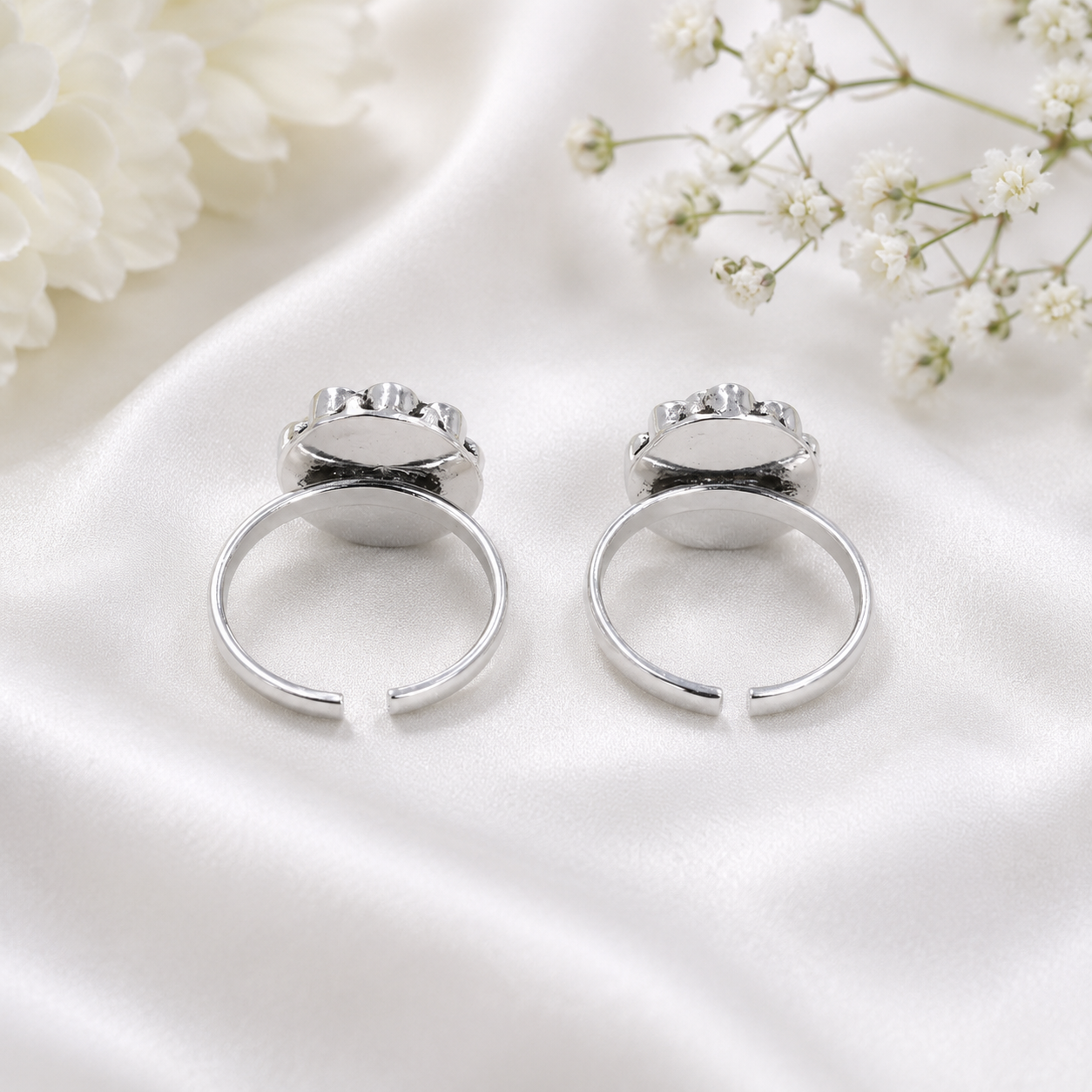 Floral Ruby Toe Ring – 925 Sterling Silver – OYA by Gemkara view 4