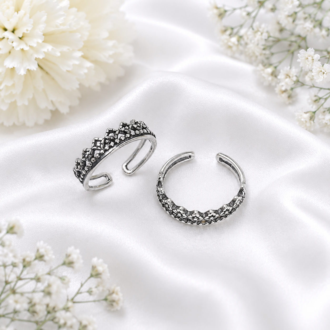Royal Crown Toe Ring – 925 Sterling Silver – OYA by Gemkara view 3