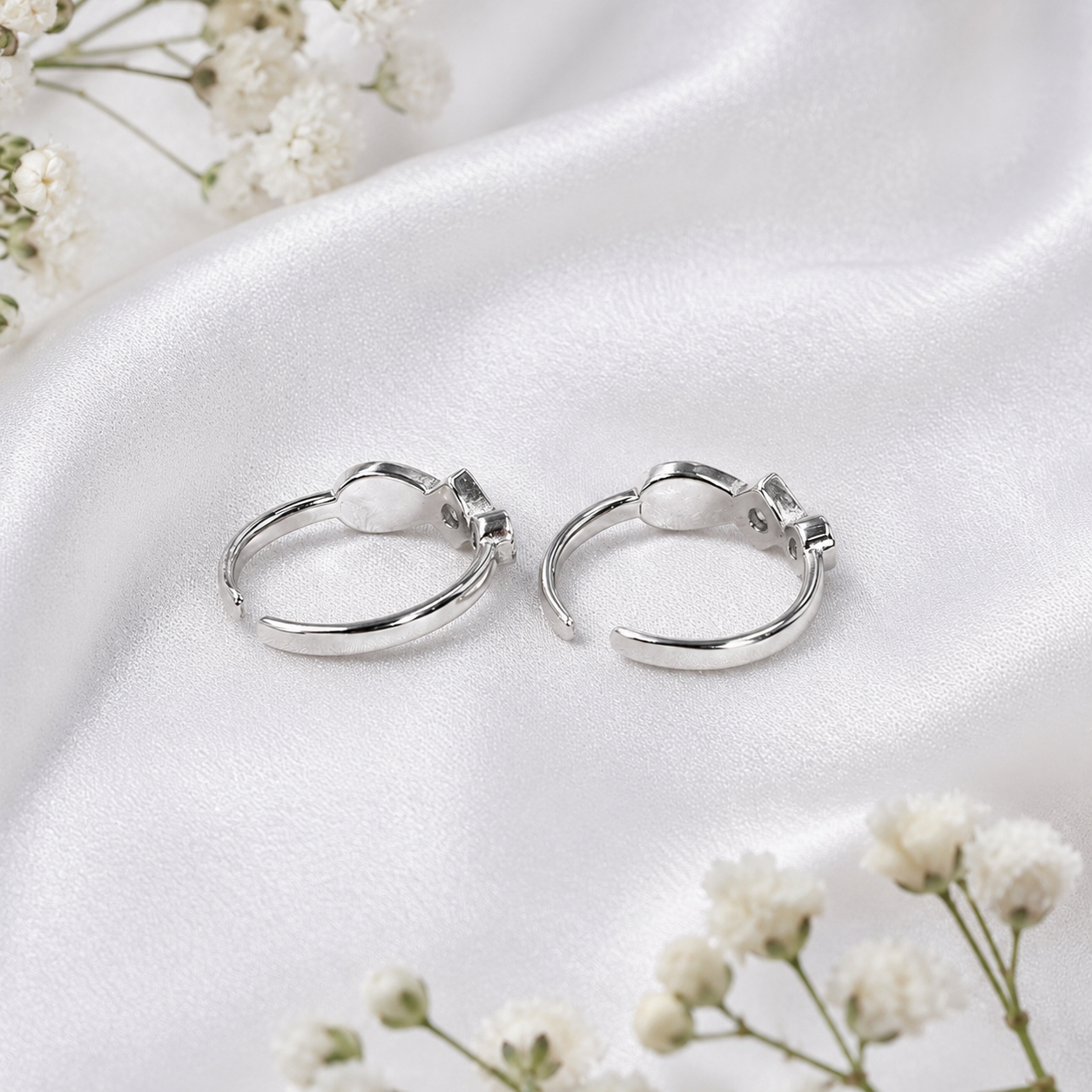 Pink Infinity Toe Ring – 925 Sterling Silver – OYA by Gemkara view 4