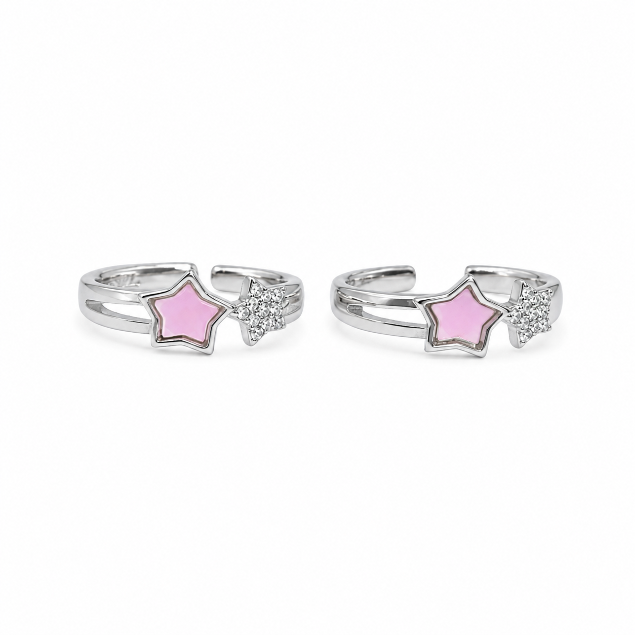 Pink Star Toe Ring