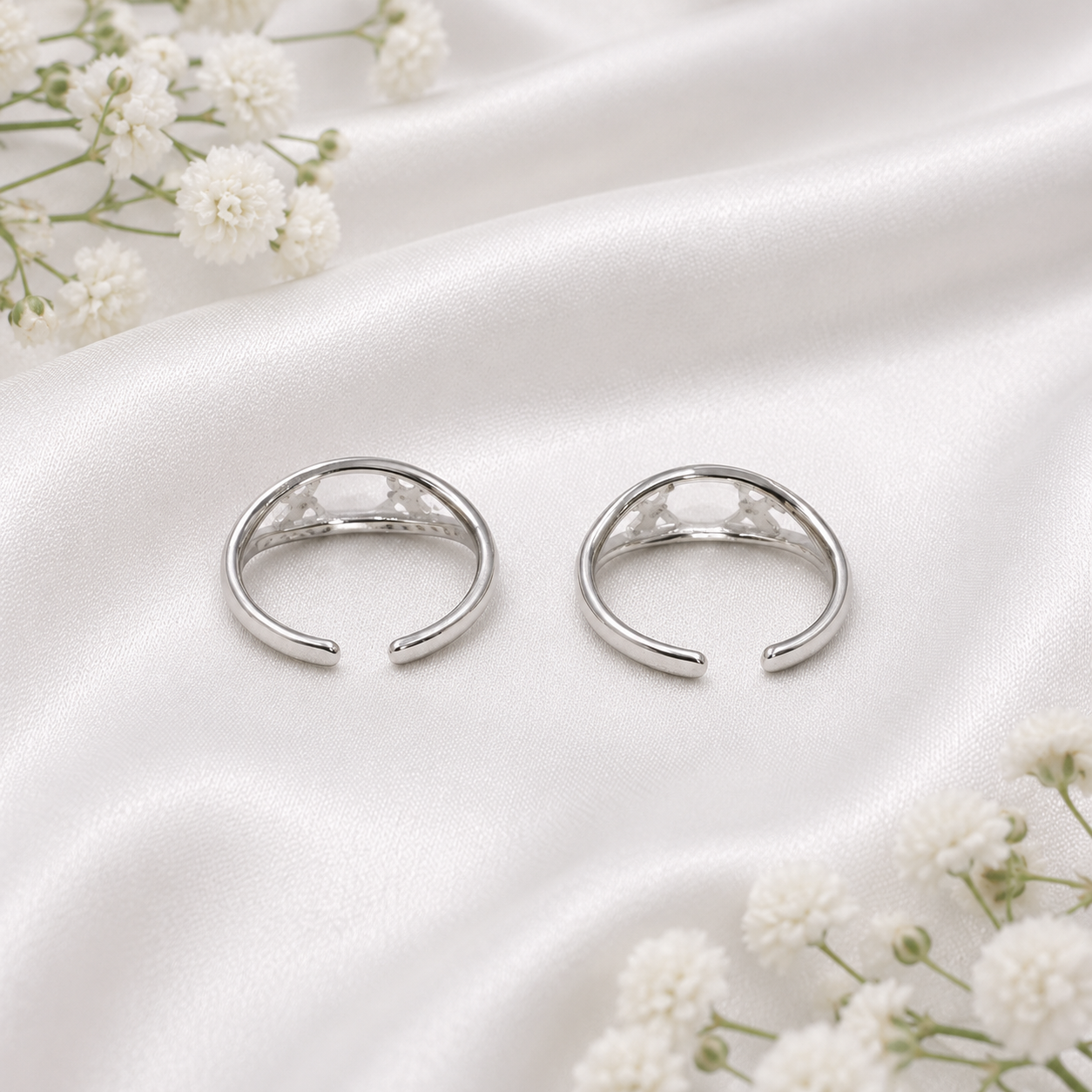 Nova Pink Toe Ring – 925 Sterling Silver – OYA by Gemkara view 4