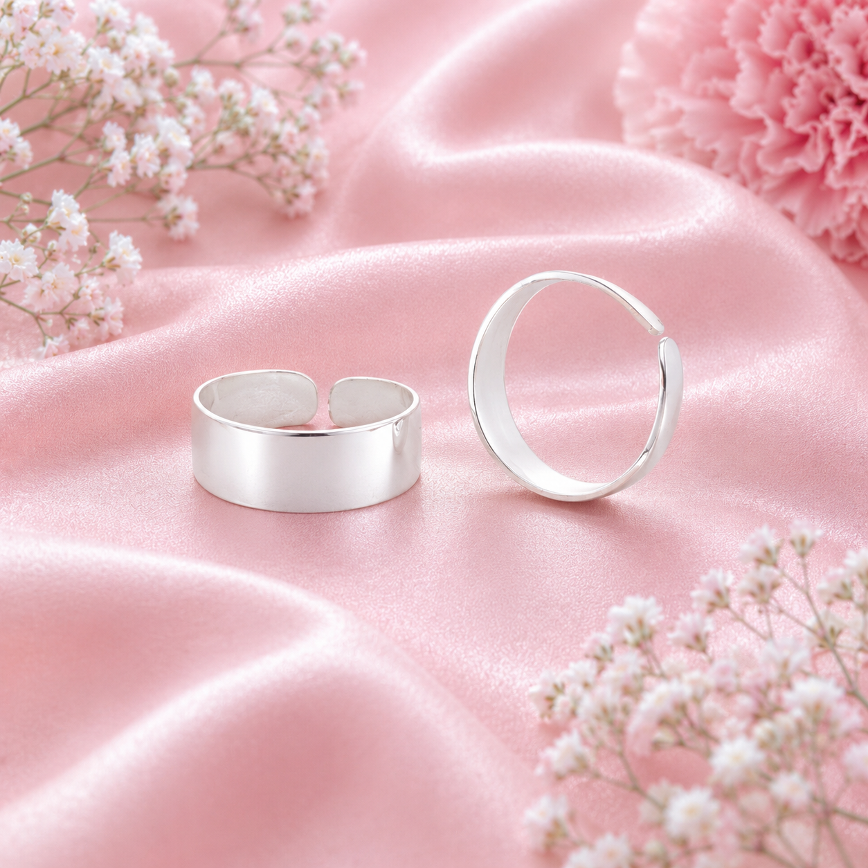 Simple Silver Band Bichhiya – OYA by Gemkara view 4