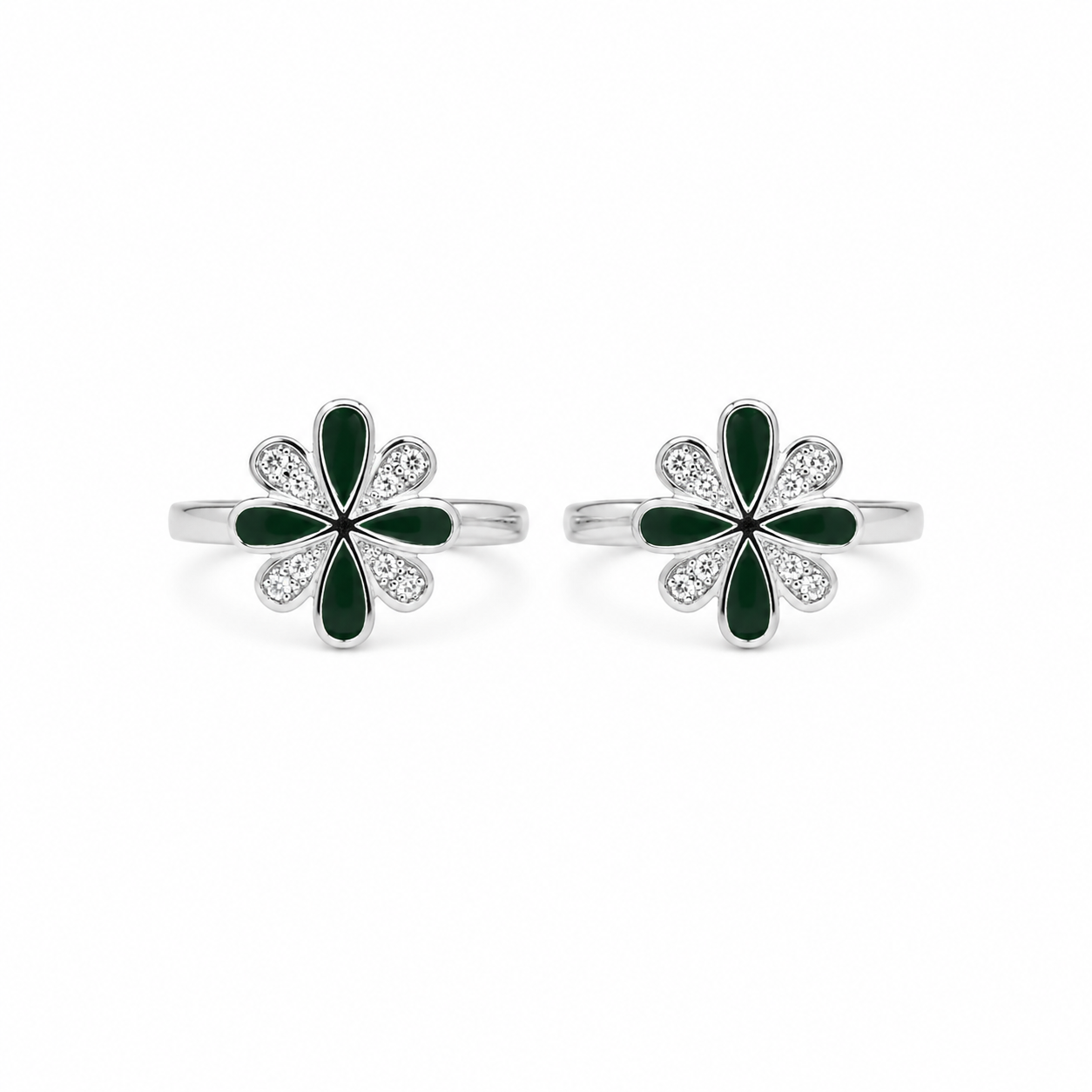 Emerald Bloom Toe Ring