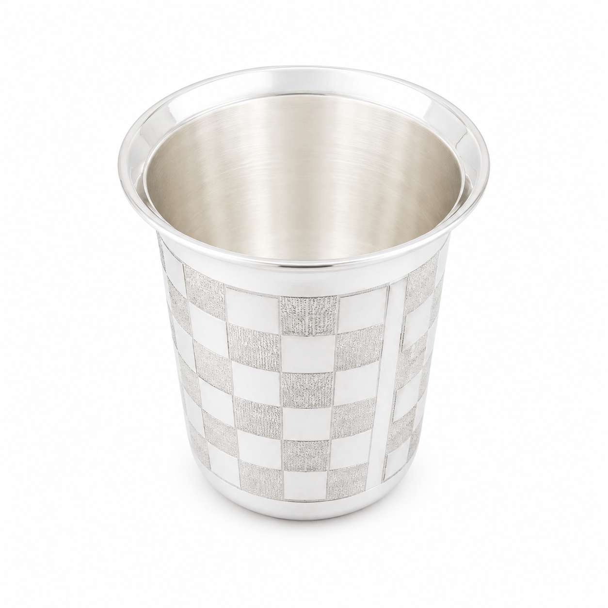 Sterling Silver Floral Tumbler – OYA by Gemkara view 2